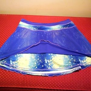 Kyodan Tennis Skirt, Size S, Blue Mesh Overlay